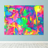 Ze verdraagt de felle vlinder canvas afdruk (Insitu (Houten vloer))