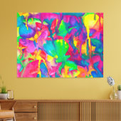 Ze verdraagt de felle vlinder canvas afdruk (Insitu (Woonkamer))