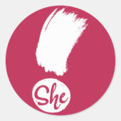 Ze verklaart Stickers voor wit ontwerp (Voorkant)