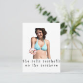 Ze verkoopt zeeschelpen aan de kust briefkaart (Staand voorkant)