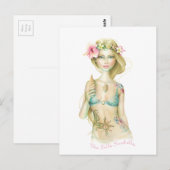 Ze verkoopt zeeschelpen briefkaart (Voorkant / Achterkant)