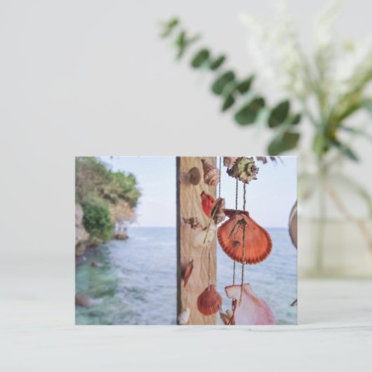 Ze verkoopt zeeschelpen briefkaart (Staand voorkant)