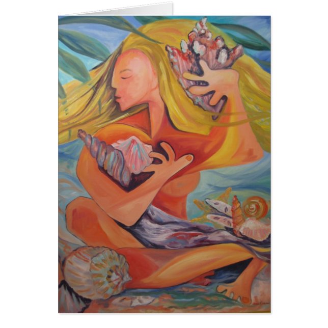 Ze verkoopt zeeschelpen - kaart (Voorkant)