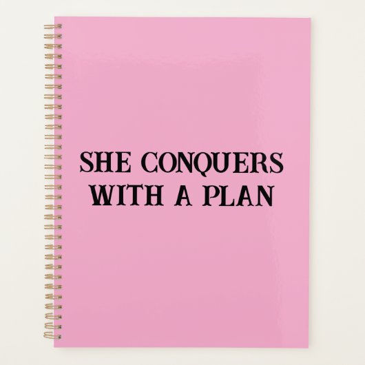 Ze verovert met een plan Motivatie planner (Voorkant)