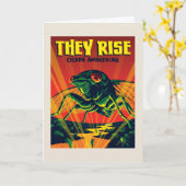 Ze verrijzen Cicada ontwaken Kaart (Gele Bloem)