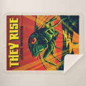 Ze verrijzen Cicada ontwaken Sherpa Deken (Voorkant (horizontaal))