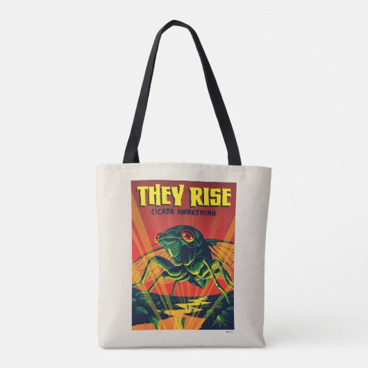 Ze verrijzen Cicada ontwaken Tote Bag (Achterkant)