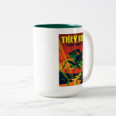 Ze verrijzen Cicada ontwaken Tweekleurige Koffiemok (Voorkant rechts)