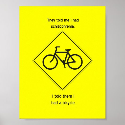 "Ze vertelden me dat ik schizofrenie Poster had" (Voorkant)