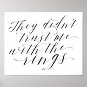 Ze vertrouwden me niet op een beroepssignaal aan t poster (Voorkant)