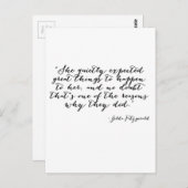 Ze verwachtte stilletjes geweldige dingen briefkaart (Voorkant / Achterkant)