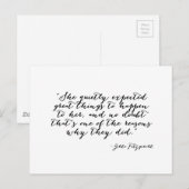 Ze verwachtte stilletjes geweldige dingen briefkaart (Voorkant / Achterkant)