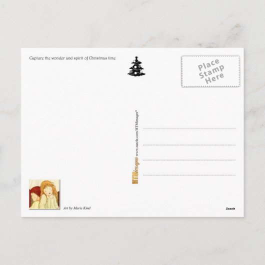 Ze vielen in slaap en wachtten op de kerstman! feestdagenkaart (Achterkant)