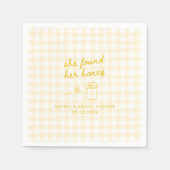 Ze vierde haar bruidsfeestje 'She Found Her Honey' Servet (Voorkant)