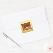 Ze vinden je wel. vierkante sticker (Envelop)