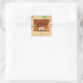 Ze vinden je wel. vierkante sticker (Tas)