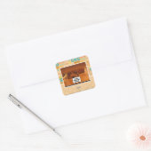 Ze vinden je wel. vierkante sticker (Envelop)