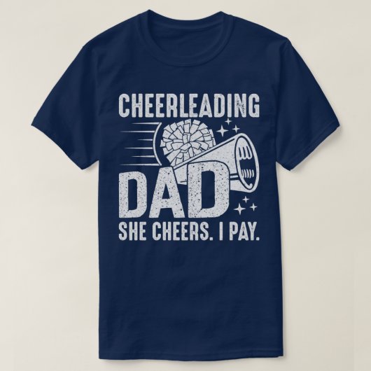 Ze vindt het leuk dat ik cheer pap Cheerlead Fathe T-shirt (Design voorkant)