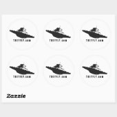 Ze vliegen ronde sticker (Vel)