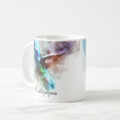 Ze vliegt met haar eigen vleugels - Alis volat pro Koffiemok (Voorkant links)