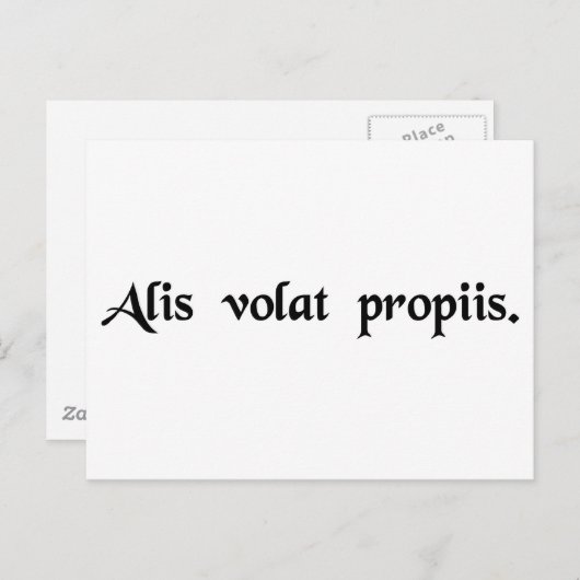 Ze vliegt met haar eigen vleugels briefkaart (Voorkant / Achterkant)