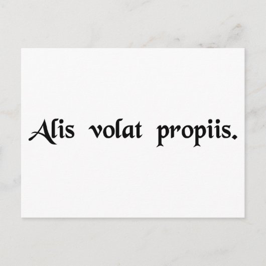 Ze vliegt met haar eigen vleugels briefkaart (Voorkant)