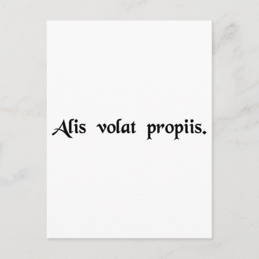 Ze vliegt met haar eigen vleugels briefkaart (Voorkant)