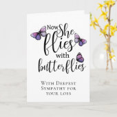 Ze vliegt nu met Butterflies Kaart (Gele Bloem)