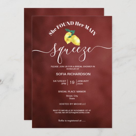 Ze vond haar belangrijkste bliksem citroenzomer It Kaart (Voorkant / Achterkant)