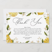 Ze vond haar belangrijkste citrus bruiloftsfeest bedankkaart (Voorkant)