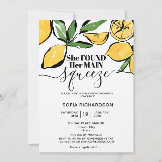 Ze vond haar belangrijkste druppelcitroen BOHO SUM Kaart (Voorkant)