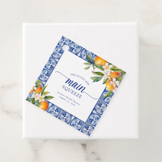 Ze vond haar belangrijkste knijp Sinaasappels Vrij Bedankjes Labels (In situ)