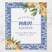 Ze vond haar belangrijkste knijp Sinaasappels Vrij Wijn Etiket (Enkel label)