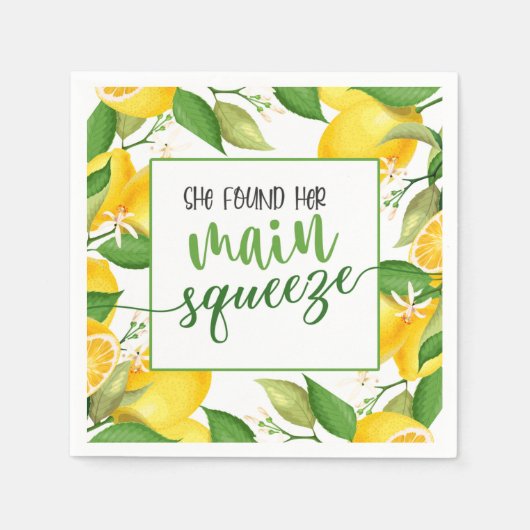 Ze vond haar belangrijkste knijp Vrijgezellenfeest Servet (Voorkant)