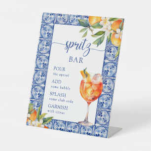 Ze vond haar belangrijkste knijpbar Spritz Reclamebord Met Voetstuk