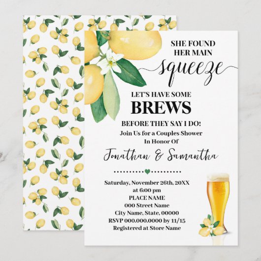 Ze vond haar belangrijkste knijpbrouwsels, douchek kaart (Voorkant / Achterkant)