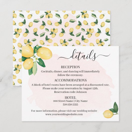 Ze vond haar belangrijkste knijpige citroenomhulli kaart (Voorkant / Achterkant)