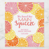 Ze vond haar belangrijkste knuffel bruidsdouche wijn etiket (Enkel label)