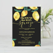 Ze vond haar belangrijkste knuppel citroenglitter kaart (Staand voorkant)