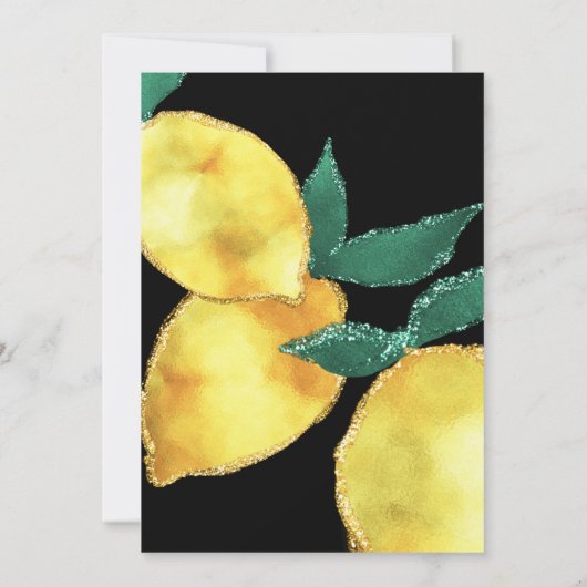 Ze vond haar belangrijkste knuppel citroenglitter  kaart (Achterkant)