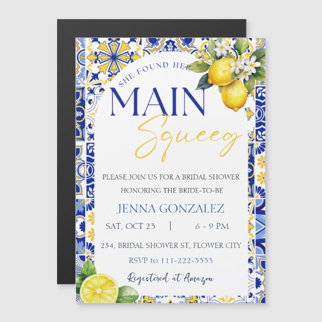 Ze vond haar belangrijkste squeeg magnetische Kaar (Voorkant / Achterkant)