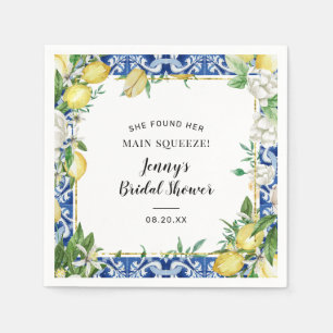 Ze vond haar belangrijkste squeeze citroen bruids servet