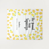 Ze vond haar belangrijkste squeeze citroen bruids  wandkleed (Voorkant (horizontaal))