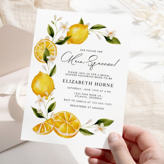 Ze vond haar belangrijkste squeeze Citrus Floral B Kaart