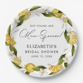 Ze vond haar belangrijkste squeeze Citrus Vrijgeze Papieren Bordje