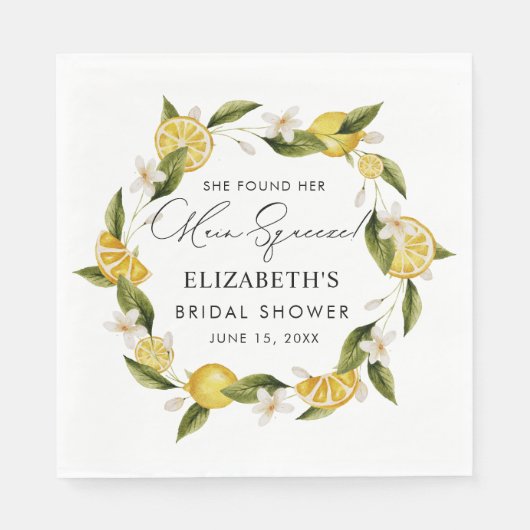 Ze vond haar belangrijkste squeeze Citrus Vrijgeze Servet (Voorkant)