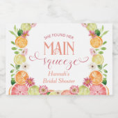 Ze vond haar belangrijkste squeeze Citrus Vrijgeze Sparkling Wijnetiket (Enkel label)