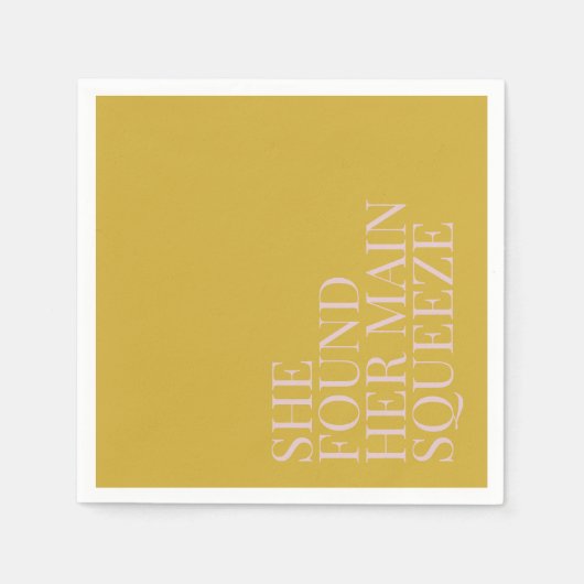 Ze vond haar belangrijkste squeeze moderne bruidsu servet (Voorkant)