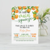 Ze vond haar belangrijkste squeeze Oranje Bruiloft Kaart (Staand voorkant)