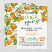 Ze vond haar belangrijkste squeeze Oranje Bruiloft Kaart (Voorkant / Achterkant)